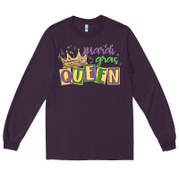 Plum mardi gras queen Long Sleeve Tee - MaliasSmallBusiness
