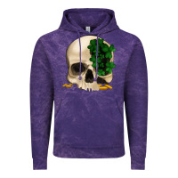 Cloud Purple St patrick's day Skull with clovers Vintage Hoodie - Jasminsmagicworld