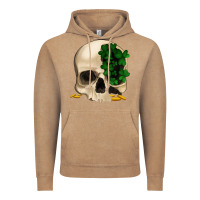 Vintage Coffee St patrick's day Skull with clovers Vintage Hoodie - Jasminsmagicworld
