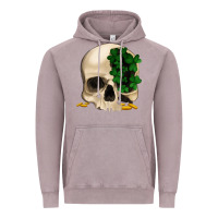 Vintage Zinc St patrick's day Skull with clovers Vintage Hoodie - Jasminsmagicworld