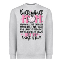 Heather Grey volleyball mom Heavyweight Sweatshirt - MaliasSmallBusiness