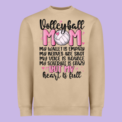 Volleyball Mom Heavyweight Sweatshirt Designed By Maliassmallbusiness