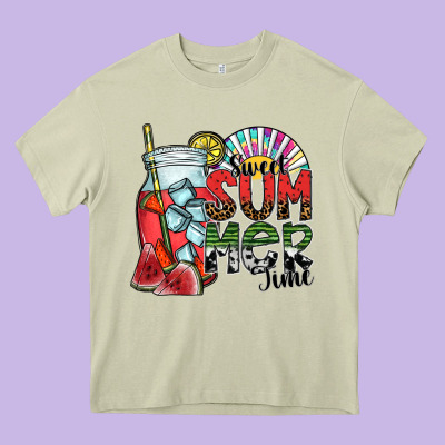 Sweet Summer Time Heavy Core Tee Designed By Sublimationcraftshop