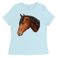 Baby Blue horse Ladies Tee - RanaPortraitStore
