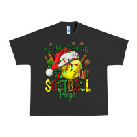 Pigment Black Santa's Favorite Softball player Urban Heavy Tee - NancyCooperArtShop