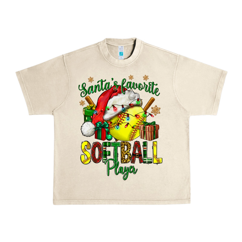 Santa's Favorite Softball Player Urban Heavy Tee by NancyCooperArtShop | Teevron