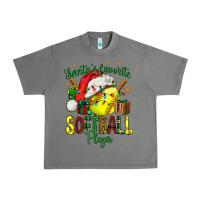 Tornado Santa's Favorite Softball player Urban Heavy Tee - NancyCooperArtShop