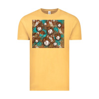 Vintage Mustard baseball turquoise gemstones western patterns Vintage Tee - BarkalooDesign