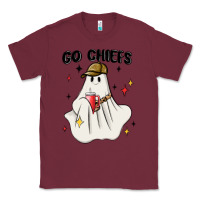 Burgundy go chiefs boujee sports ghost stanley Classic Tee - MaliasSmallBusiness