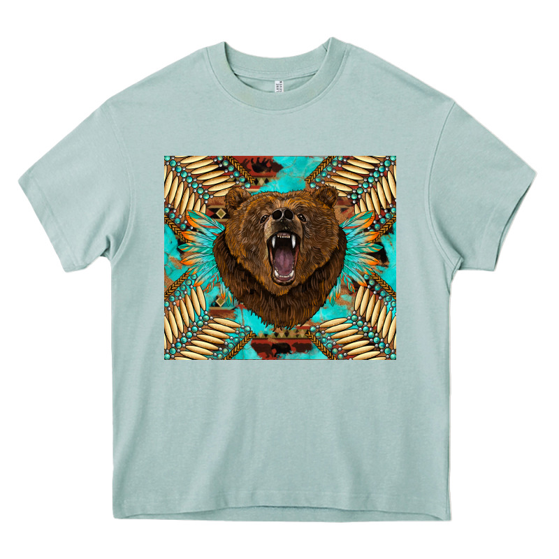 Bear Native American  Tumbler Heavy Core Tee by BarkalooDesign | Teevron