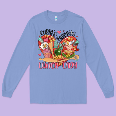 Cupids Favorite Lunch Lady Long Sleeve Tee Designed By Maliassmallbusiness