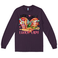 Plum cupids favorite lunch lady Long Sleeve Tee - MaliasSmallBusiness