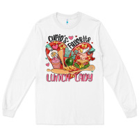 White cupids favorite lunch lady Long Sleeve Tee - MaliasSmallBusiness