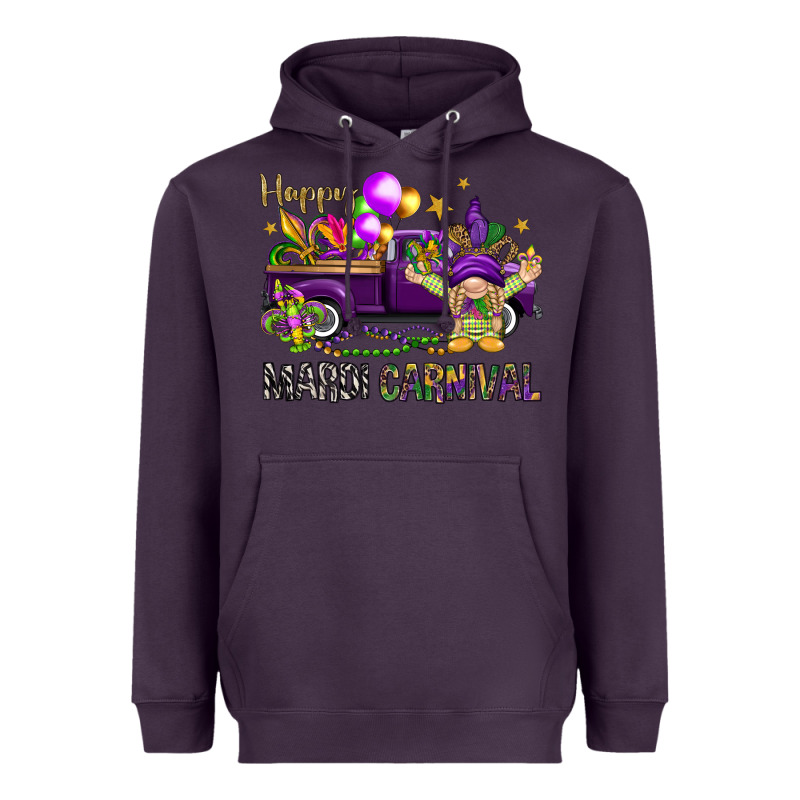 Happy Mardi Carnival With Truck Heavyweight Hoodie by NancyCooperArtShop | Teevron