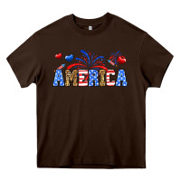 Chocolate Brown Western America Heavy Core Tee - Neo Western