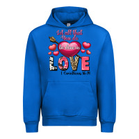 Cobalt Let all that you do be in love Valentine's Day Urban Hoodie - FaDigitalArtStudio