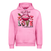 Fuchsia Pink Let all that you do be in love Valentine's Day Urban Hoodie - FaDigitalArtStudio