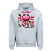 Heather Grey Let all that you do be in love Valentine's Day Urban Hoodie - FaDigitalArtStudio