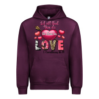 Mauve Wine Let all that you do be in love Valentine's Day Urban Hoodie - FaDigitalArtStudio