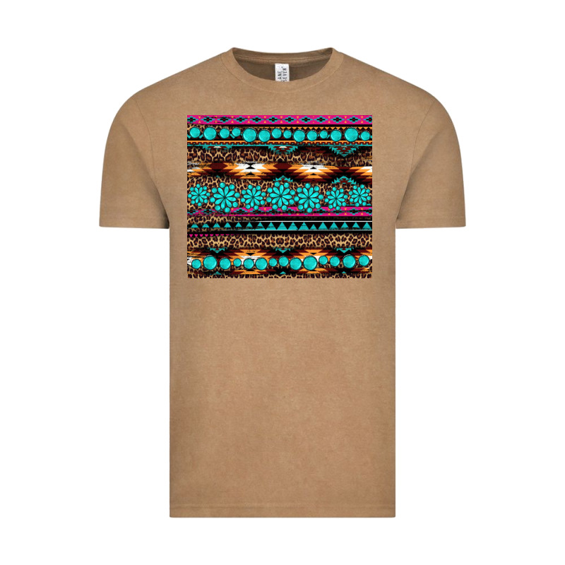 Leopard Aztec Turquoise Jewelry Vintage Tee by BarkalooDesign | Teevron