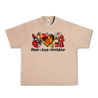 Burro peace love firefighter Urban Heavy Tee - AdoDesignShop