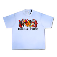 Grape Ice peace love firefighter Urban Heavy Tee - AdoDesignShop