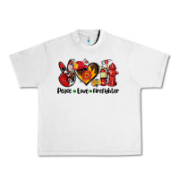 Lunar Rock peace love firefighter Urban Heavy Tee - AdoDesignShop