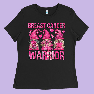 Breast Cancer Warrior Gnomes Ladies Tee Designed By Texasbilliewilder