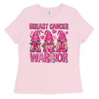 Bubblegum Pink Breast Cancer Warrior Gnomes Ladies Tee - texasbilliewilder