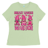 Matcha Breast Cancer Warrior Gnomes Ladies Tee - texasbilliewilder