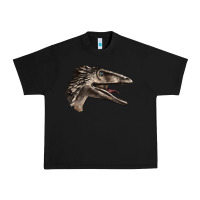 Black Deinonychus Face Urban Heavy Tee - LillyAllenDesigns