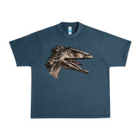 Midnight Navy Deinonychus Face Urban Heavy Tee - LillyAllenDesigns