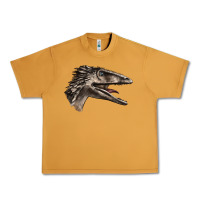 Peanut Butter Deinonychus Face Urban Heavy Tee - LillyAllenDesigns