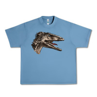 Pebble Blue Deinonychus Face Urban Heavy Tee - LillyAllenDesigns