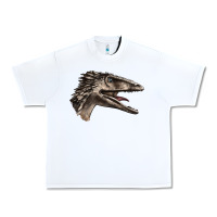 White Deinonychus Face Urban Heavy Tee - LillyAllenDesigns