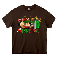 Chocolate Brown christmas principal pencil Heavy Core Tee - FaDigitalArtStudio