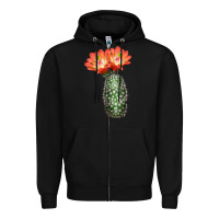 Black King Cup Cactus Zipper Hoodie - LillyAllenDesigns