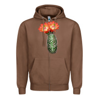 Chestnut King Cup Cactus Zipper Hoodie - LillyAllenDesigns