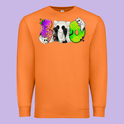 Boo Ghost Cat Premium Sweatshirt Designed By Texasbilliewilder