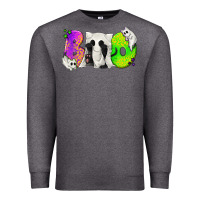 Charcoal Heather Boo Ghost Cat Premium Sweatshirt - texasbilliewilder