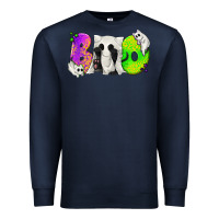Navy Boo Ghost Cat Premium Sweatshirt - texasbilliewilder