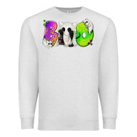 Oatmeal Heather Boo Ghost Cat Premium Sweatshirt - texasbilliewilder
