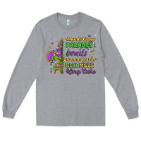 Heather Grey mardi gras parades beads french quarter beignets k Long Sleeve Tee - MaliasSmallBusiness