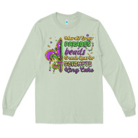 Matcha mardi gras parades beads french quarter beignets k Long Sleeve Tee - MaliasSmallBusiness