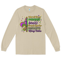 Mardi Gras Parades Beads French Quarter Beignets K Long Sleeve Tee | Teevron