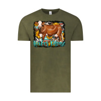Vintage Olive Western Heifer Please Simmental Cow Vintage Tee - LillyAllenDesigns
