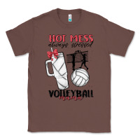 Chestnut hot mess always stressed volleyball mama Classic Tee - MaliasSmallBusiness