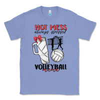 Colony Blue hot mess always stressed volleyball mama Classic Tee - MaliasSmallBusiness