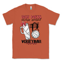 Copper hot mess always stressed volleyball mama Classic Tee - MaliasSmallBusiness