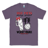 Lavender hot mess always stressed volleyball mama Classic Tee - MaliasSmallBusiness